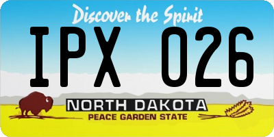 ND license plate IPX026