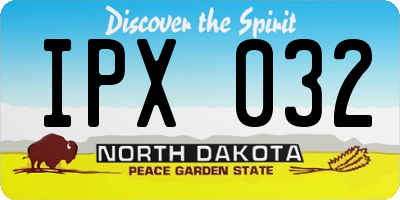 ND license plate IPX032