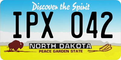 ND license plate IPX042