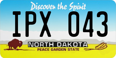 ND license plate IPX043