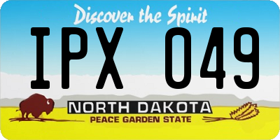 ND license plate IPX049