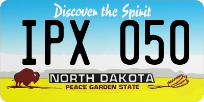 ND license plate IPX050