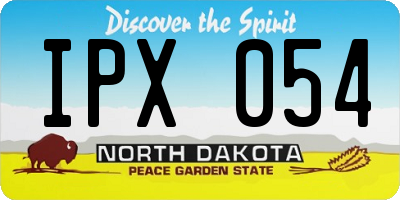 ND license plate IPX054