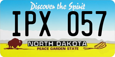 ND license plate IPX057