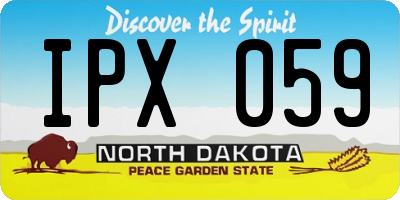 ND license plate IPX059