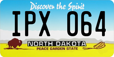 ND license plate IPX064