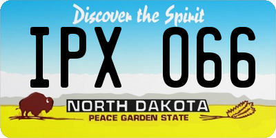 ND license plate IPX066