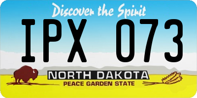 ND license plate IPX073