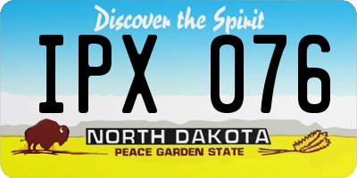ND license plate IPX076