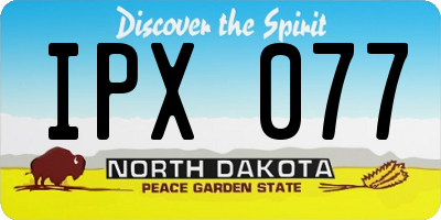 ND license plate IPX077