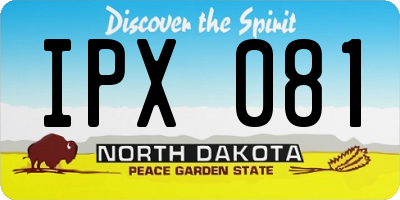 ND license plate IPX081