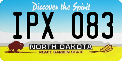 ND license plate IPX083