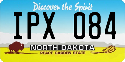 ND license plate IPX084