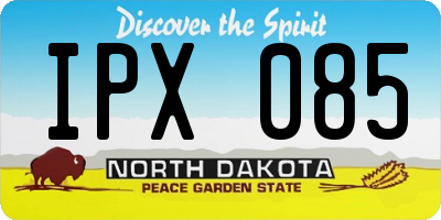 ND license plate IPX085