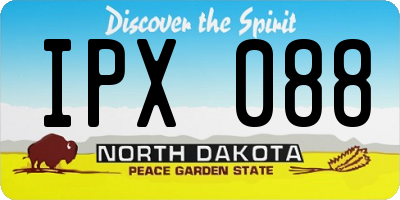 ND license plate IPX088