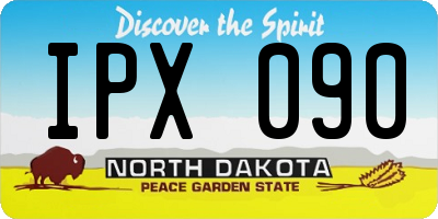 ND license plate IPX090