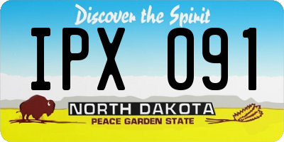 ND license plate IPX091