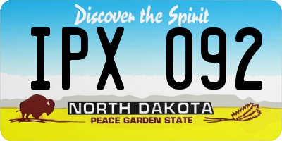ND license plate IPX092