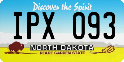 ND license plate IPX093