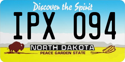 ND license plate IPX094
