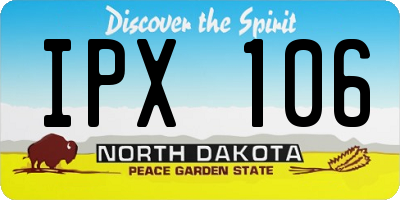 ND license plate IPX106