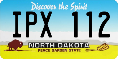 ND license plate IPX112