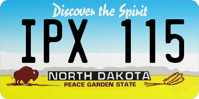 ND license plate IPX115