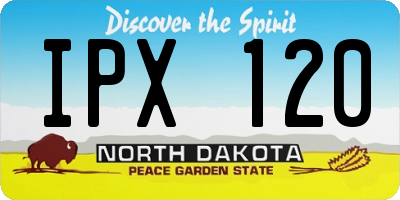 ND license plate IPX120