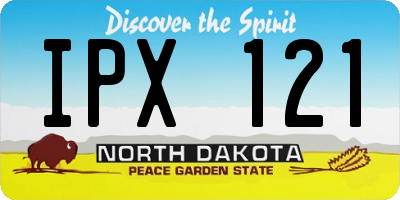 ND license plate IPX121