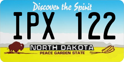 ND license plate IPX122