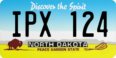 ND license plate IPX124