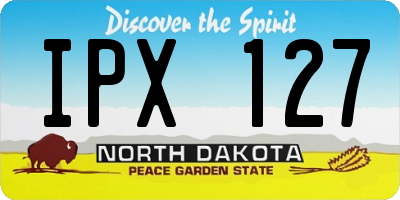 ND license plate IPX127