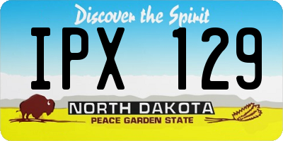 ND license plate IPX129