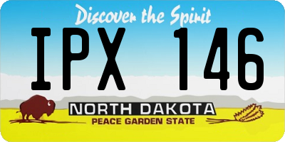 ND license plate IPX146