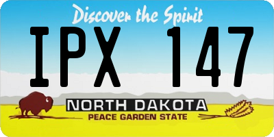 ND license plate IPX147