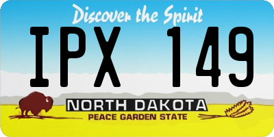 ND license plate IPX149