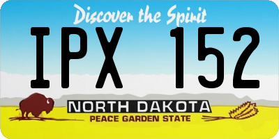 ND license plate IPX152