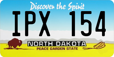 ND license plate IPX154
