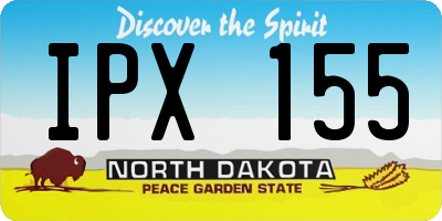 ND license plate IPX155