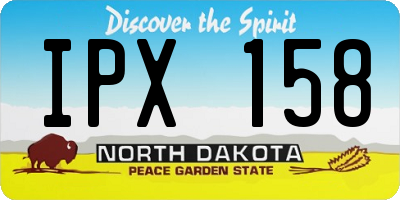 ND license plate IPX158