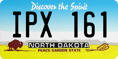ND license plate IPX161