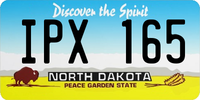 ND license plate IPX165