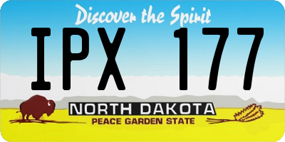 ND license plate IPX177