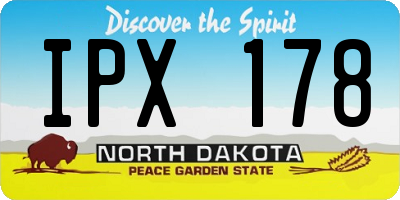 ND license plate IPX178