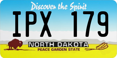 ND license plate IPX179