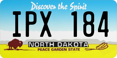 ND license plate IPX184