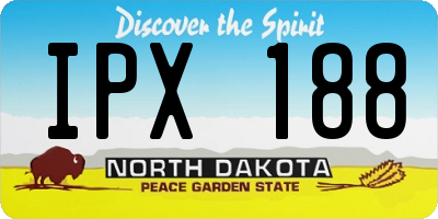 ND license plate IPX188