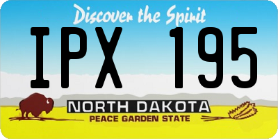 ND license plate IPX195