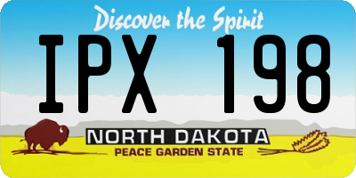 ND license plate IPX198
