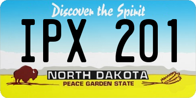 ND license plate IPX201